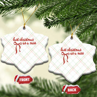 Last Christmas As A Miss Ceramic Ornament Bride To Be Future Mrs Xmas Engaged Gift - Wonder Print Shop