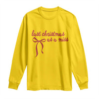 Last Christmas As A Miss Long Sleeve Shirt Bride To Be Future Mrs Xmas Engaged Gift - Wonder Print Shop