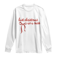 Last Christmas As A Miss Long Sleeve Shirt Bride To Be Future Mrs Xmas Engaged Gift - Wonder Print Shop