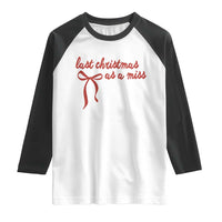 Last Christmas As A Miss Raglan Shirt Bride To Be Future Mrs Xmas Engaged Gift - Wonder Print Shop