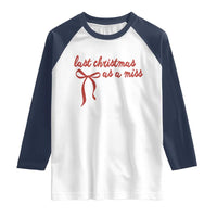 Last Christmas As A Miss Raglan Shirt Bride To Be Future Mrs Xmas Engaged Gift - Wonder Print Shop