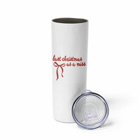 Last Christmas As A Miss Skinny Tumbler Bride To Be Future Mrs Xmas Engaged Gift - Wonder Print Shop