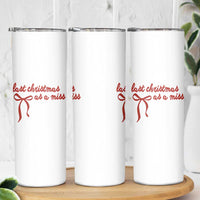 Last Christmas As A Miss Skinny Tumbler Bride To Be Future Mrs Xmas Engaged Gift - Wonder Print Shop