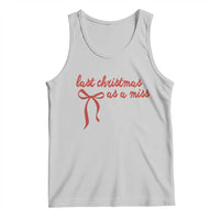 Last Christmas As A Miss Tank Top Bride To Be Future Mrs Xmas Engaged Gift - Wonder Print Shop