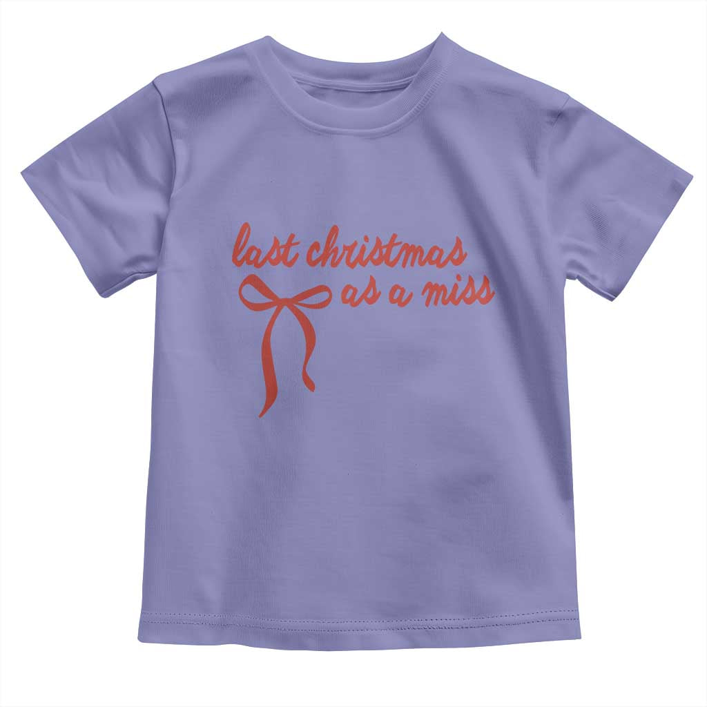 Last Christmas As A Miss Toddler T Shirt Bride To Be Future Mrs Xmas Engaged Gift - Wonder Print Shop