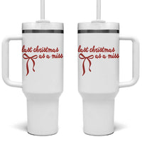 Last Christmas As A Miss Tumbler With Handle Bride To Be Future Mrs Xmas Engaged Gift - Wonder Print Shop