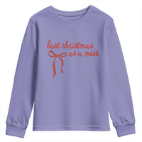 Last Christmas As A Miss Youth Sweatshirt Bride To Be Future Mrs Xmas Engaged Gift - Wonder Print Shop