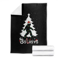 Bigfoot Christmas Throw Blanket Santa Bigfoot Xmas Tree Funny Sasquatch Yeti - Wonder Print Shop