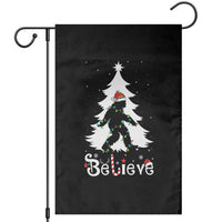 Bigfoot Christmas Garden Flag Santa Bigfoot Xmas Tree Funny Sasquatch Yeti - Wonder Print Shop