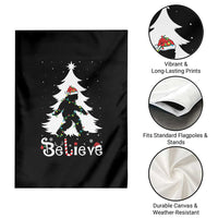 Bigfoot Christmas Garden Flag Santa Bigfoot Xmas Tree Funny Sasquatch Yeti - Wonder Print Shop
