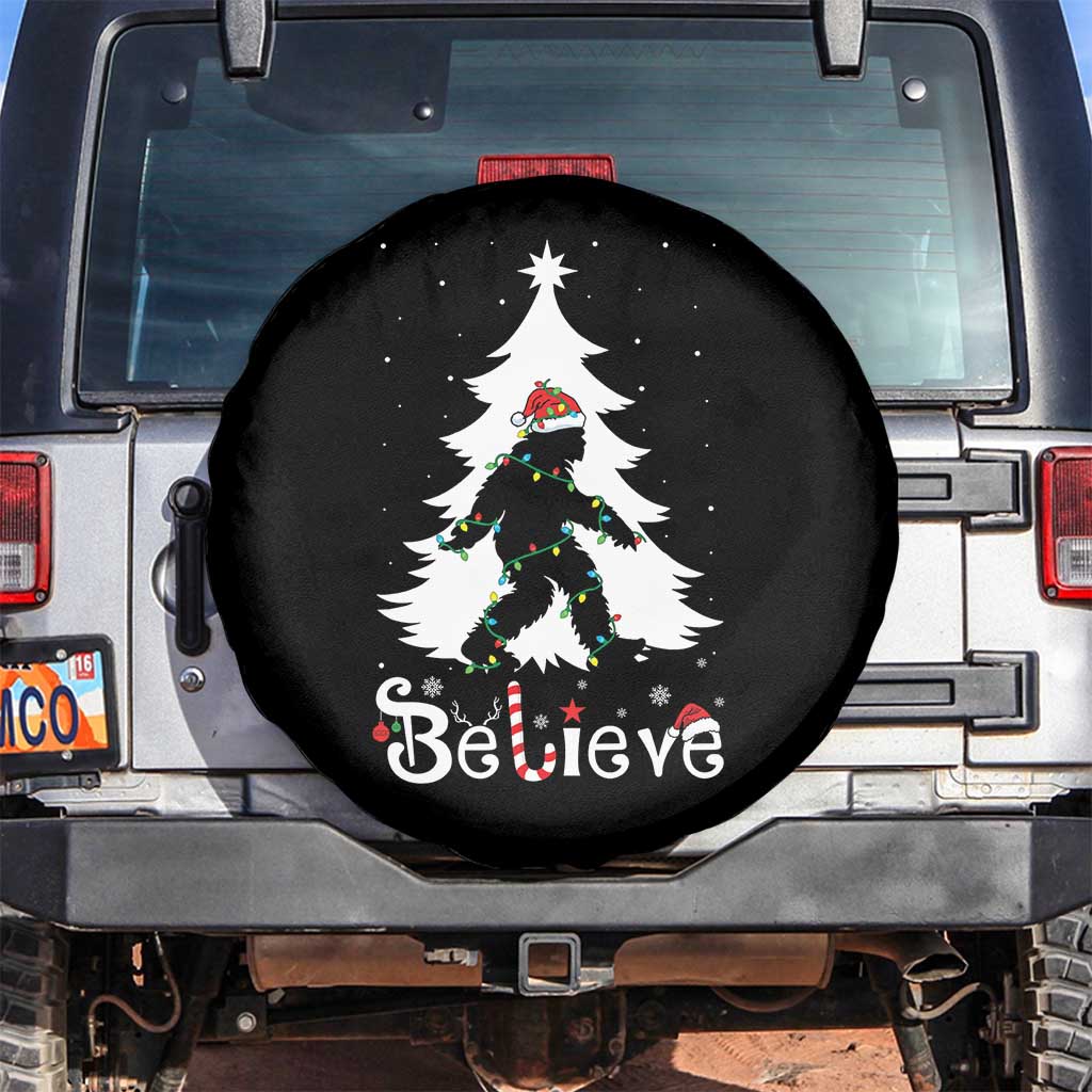 Bigfoot Christmas Spare Tire Cover Santa Bigfoot Xmas Tree Funny Sasquatch Yeti - Wonder Print Shop