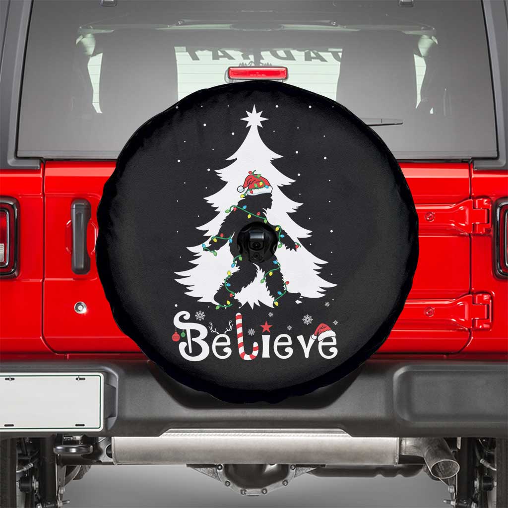 Bigfoot Christmas Spare Tire Cover Santa Bigfoot Xmas Tree Funny Sasquatch Yeti - Wonder Print Shop