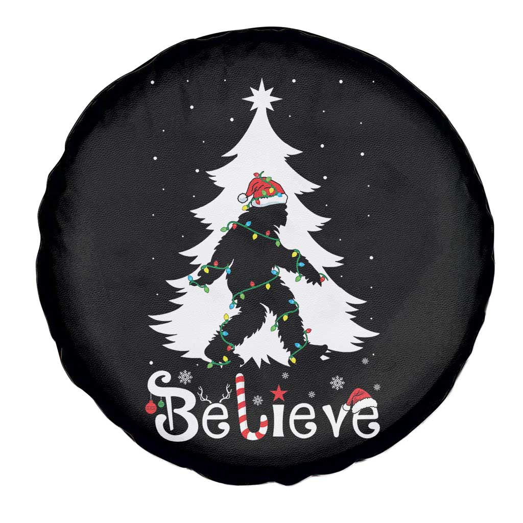 Bigfoot Christmas Spare Tire Cover Santa Bigfoot Xmas Tree Funny Sasquatch Yeti - Wonder Print Shop
