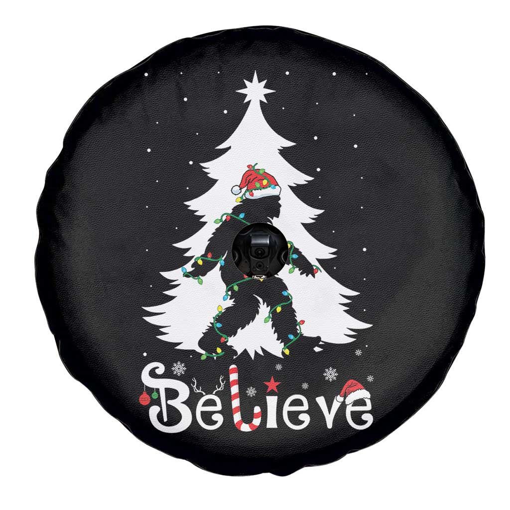 Bigfoot Christmas Spare Tire Cover Santa Bigfoot Xmas Tree Funny Sasquatch Yeti - Wonder Print Shop