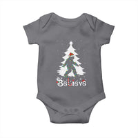 Bigfoot Christmas Baby Onesie Santa Bigfoot Xmas Tree Funny Sasquatch Yeti - Wonder Print Shop