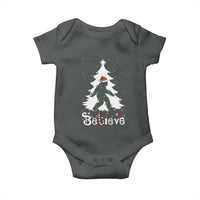Bigfoot Christmas Baby Onesie Santa Bigfoot Xmas Tree Funny Sasquatch Yeti - Wonder Print Shop