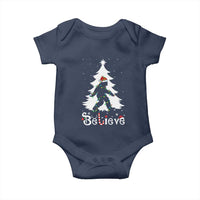 Bigfoot Christmas Baby Onesie Santa Bigfoot Xmas Tree Funny Sasquatch Yeti - Wonder Print Shop