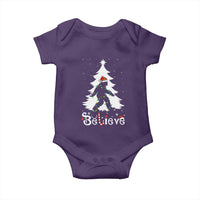 Bigfoot Christmas Baby Onesie Santa Bigfoot Xmas Tree Funny Sasquatch Yeti - Wonder Print Shop