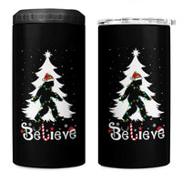 Bigfoot Christmas 4 in 1 Can Cooler Tumbler Santa Bigfoot Xmas Tree Funny Sasquatch Yeti - Wonder Print Shop