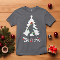 Bigfoot Christmas T Shirt Santa Bigfoot Xmas Tree Funny Sasquatch Yeti - Wonder Print Shop
