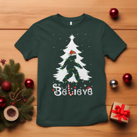 Bigfoot Christmas T Shirt Santa Bigfoot Xmas Tree Funny Sasquatch Yeti - Wonder Print Shop