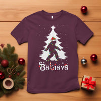 Bigfoot Christmas T Shirt Santa Bigfoot Xmas Tree Funny Sasquatch Yeti - Wonder Print Shop