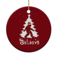 Bigfoot Christmas Ceramic Ornament Santa Bigfoot Xmas Tree Funny Sasquatch Yeti - Wonder Print Shop