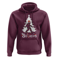 Bigfoot Christmas Hoodie Santa Bigfoot Xmas Tree Funny Sasquatch Yeti - Wonder Print Shop