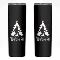 Bigfoot Christmas Skinny Tumbler Santa Bigfoot Xmas Tree Funny Sasquatch Yeti - Wonder Print Shop