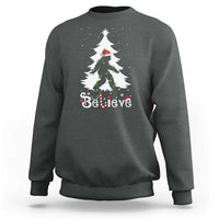 Bigfoot Christmas Sweatshirt Santa Bigfoot Xmas Tree Funny Sasquatch Yeti - Wonder Print Shop