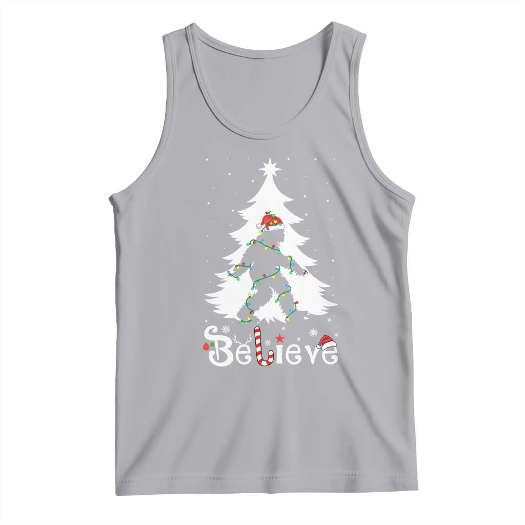 Bigfoot Christmas Tank Top Santa Bigfoot Xmas Tree Funny Sasquatch Yeti - Wonder Print Shop