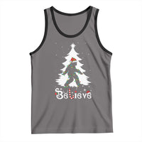 Bigfoot Christmas Tank Top Santa Bigfoot Xmas Tree Funny Sasquatch Yeti - Wonder Print Shop