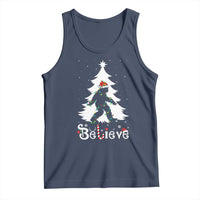 Bigfoot Christmas Tank Top Santa Bigfoot Xmas Tree Funny Sasquatch Yeti - Wonder Print Shop