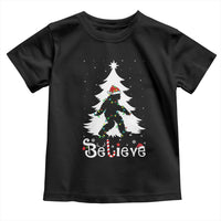 Bigfoot Christmas Toddler T Shirt Santa Bigfoot Xmas Tree Funny Sasquatch Yeti - Wonder Print Shop