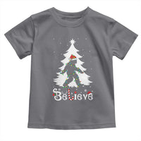Bigfoot Christmas Toddler T Shirt Santa Bigfoot Xmas Tree Funny Sasquatch Yeti - Wonder Print Shop