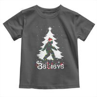 Bigfoot Christmas Toddler T Shirt Santa Bigfoot Xmas Tree Funny Sasquatch Yeti - Wonder Print Shop