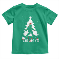 Bigfoot Christmas Toddler T Shirt Santa Bigfoot Xmas Tree Funny Sasquatch Yeti - Wonder Print Shop