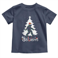 Bigfoot Christmas Toddler T Shirt Santa Bigfoot Xmas Tree Funny Sasquatch Yeti - Wonder Print Shop