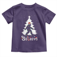 Bigfoot Christmas Toddler T Shirt Santa Bigfoot Xmas Tree Funny Sasquatch Yeti - Wonder Print Shop