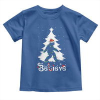 Bigfoot Christmas Toddler T Shirt Santa Bigfoot Xmas Tree Funny Sasquatch Yeti - Wonder Print Shop