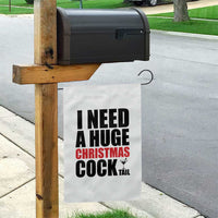 Funny Inappropriate Christmas Garden Flag I Need a Huge Christmas COCKtail Adult Humor Drinking Gift - Wonder Print Shop