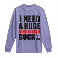 Funny Inappropriate Christmas Long Sleeve Shirt I Need a Huge Christmas COCKtail Adult Humor Drinking Gift - Wonder Print Shop