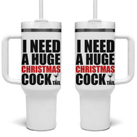 Funny Inappropriate Christmas Tumbler With Handle I Need a Huge Christmas COCKtail Adult Humor Drinking Gift - Wonder Print Shop