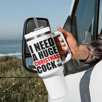 Funny Inappropriate Christmas Tumbler With Handle I Need a Huge Christmas COCKtail Adult Humor Drinking Gift - Wonder Print Shop