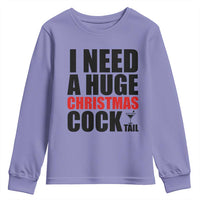 Funny Inappropriate Christmas Youth Sweatshirt I Need a Huge Christmas COCKtail Adult Humor Drinking Gift - Wonder Print Shop