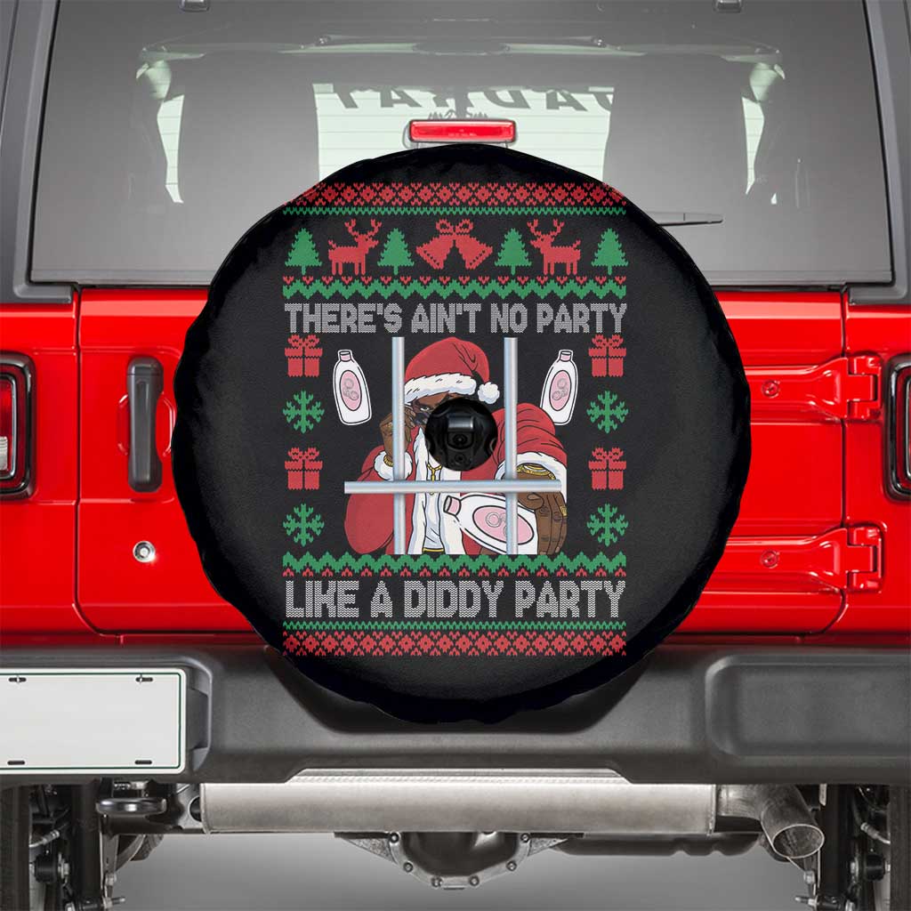 Funny Christmas Diddy Spare Tire Cover Aint No Party Like A Diddy Party Baby Oil Dirty Ugly Xmas - Wonder Print Shop