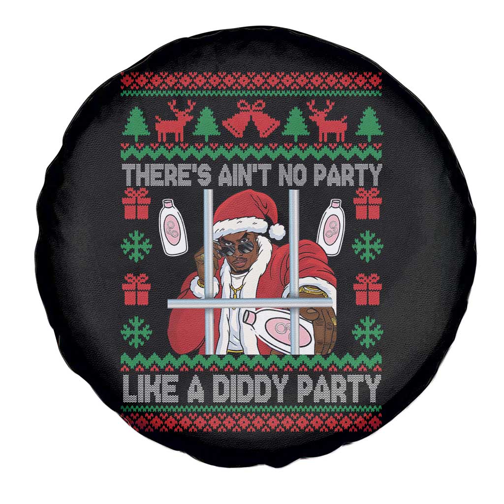 Funny Christmas Diddy Spare Tire Cover Aint No Party Like A Diddy Party Baby Oil Dirty Ugly Xmas - Wonder Print Shop