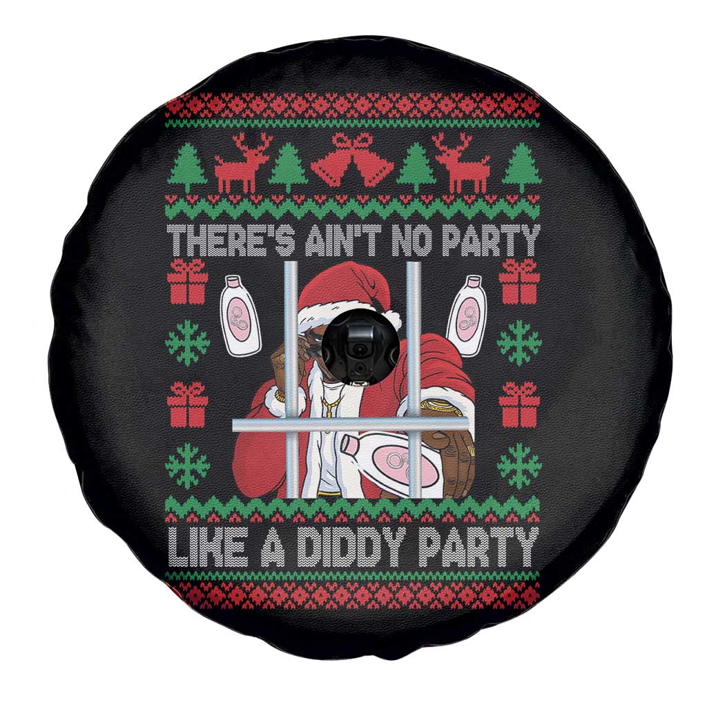 Funny Christmas Diddy Spare Tire Cover Aint No Party Like A Diddy Party Baby Oil Dirty Ugly Xmas - Wonder Print Shop