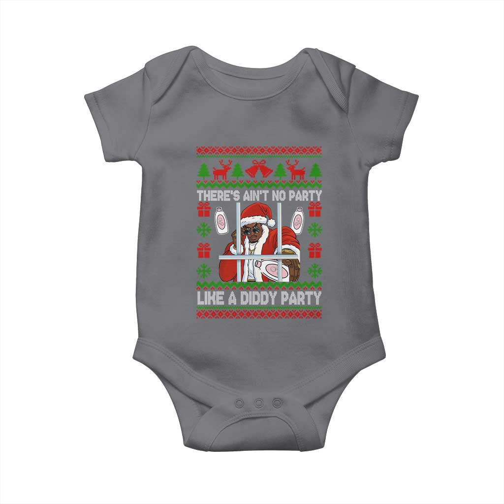 Funny Christmas Diddy Baby Onesie Aint No Party Like A Diddy Party Baby Oil Dirty Ugly Xmas - Wonder Print Shop