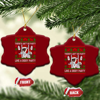 Funny Christmas Diddy Ceramic Ornament Aint No Party Like A Diddy Party Baby Oil Dirty Ugly Xmas - Wonder Print Shop